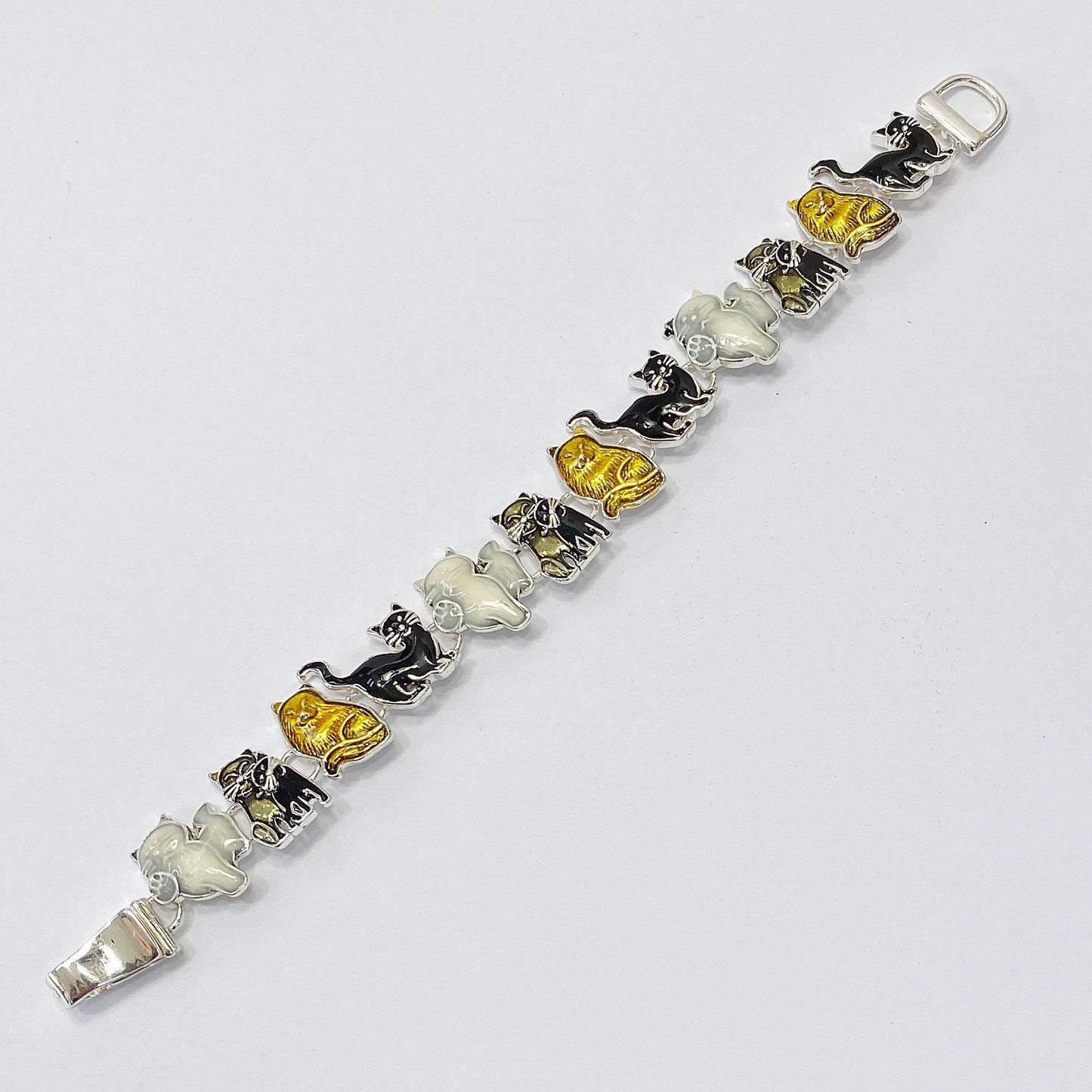 B3042 BB02049 Animal Cat Shape Links Bracelet