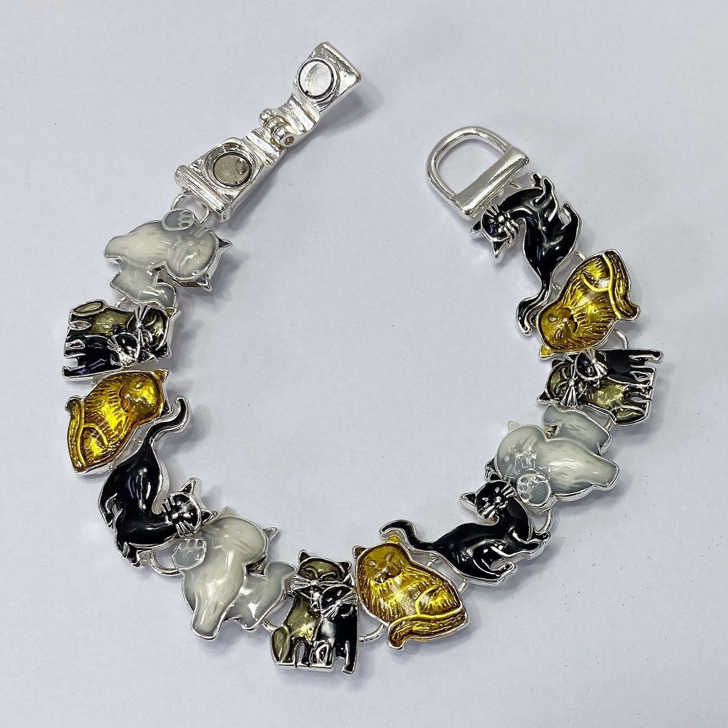 B3042 BB02049 Animal Cat Shape Links Bracelet