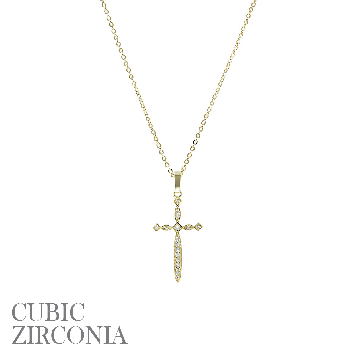 N0597 17465 Cross Pendant Necklace