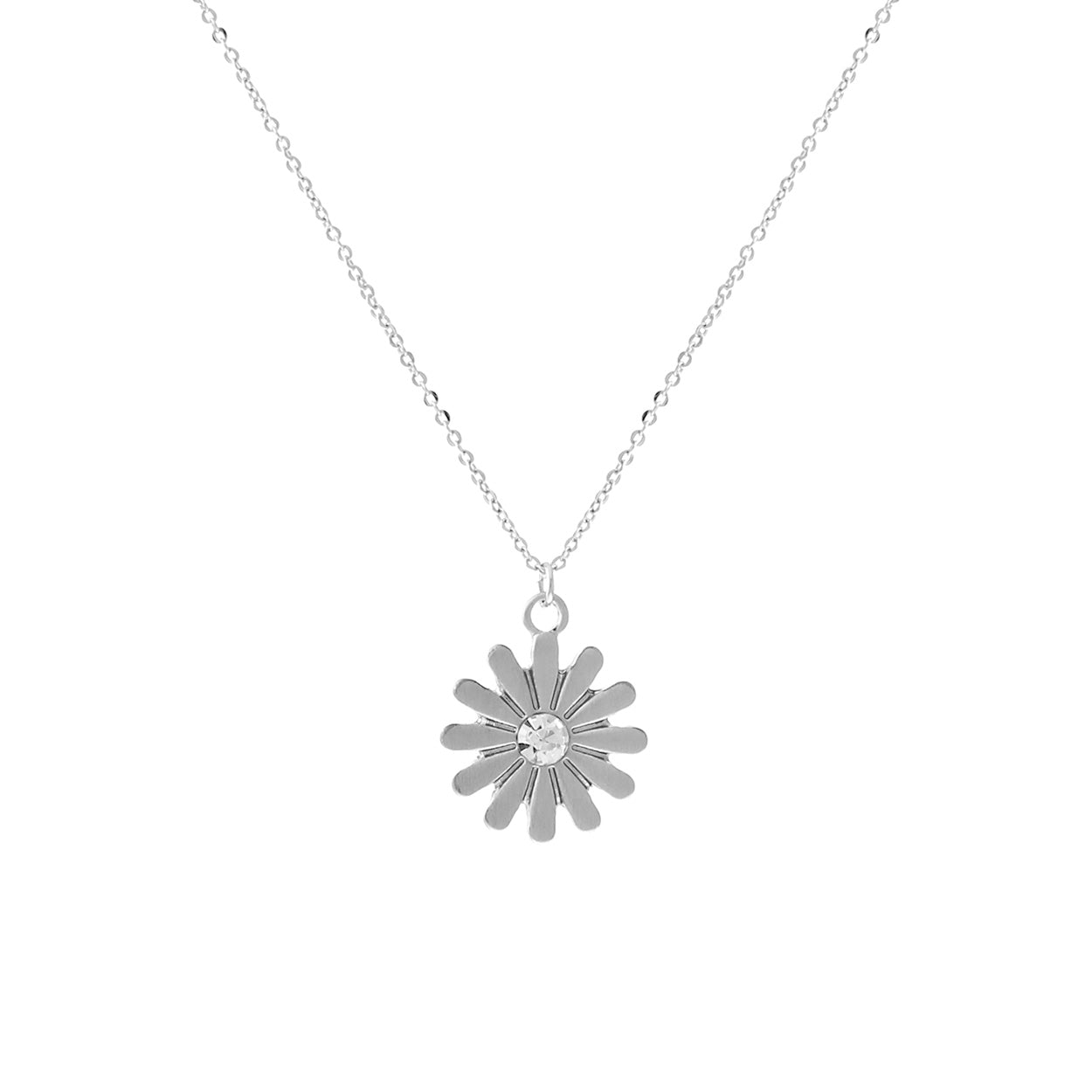N0604 18105 Sunflower Pendant Necklace