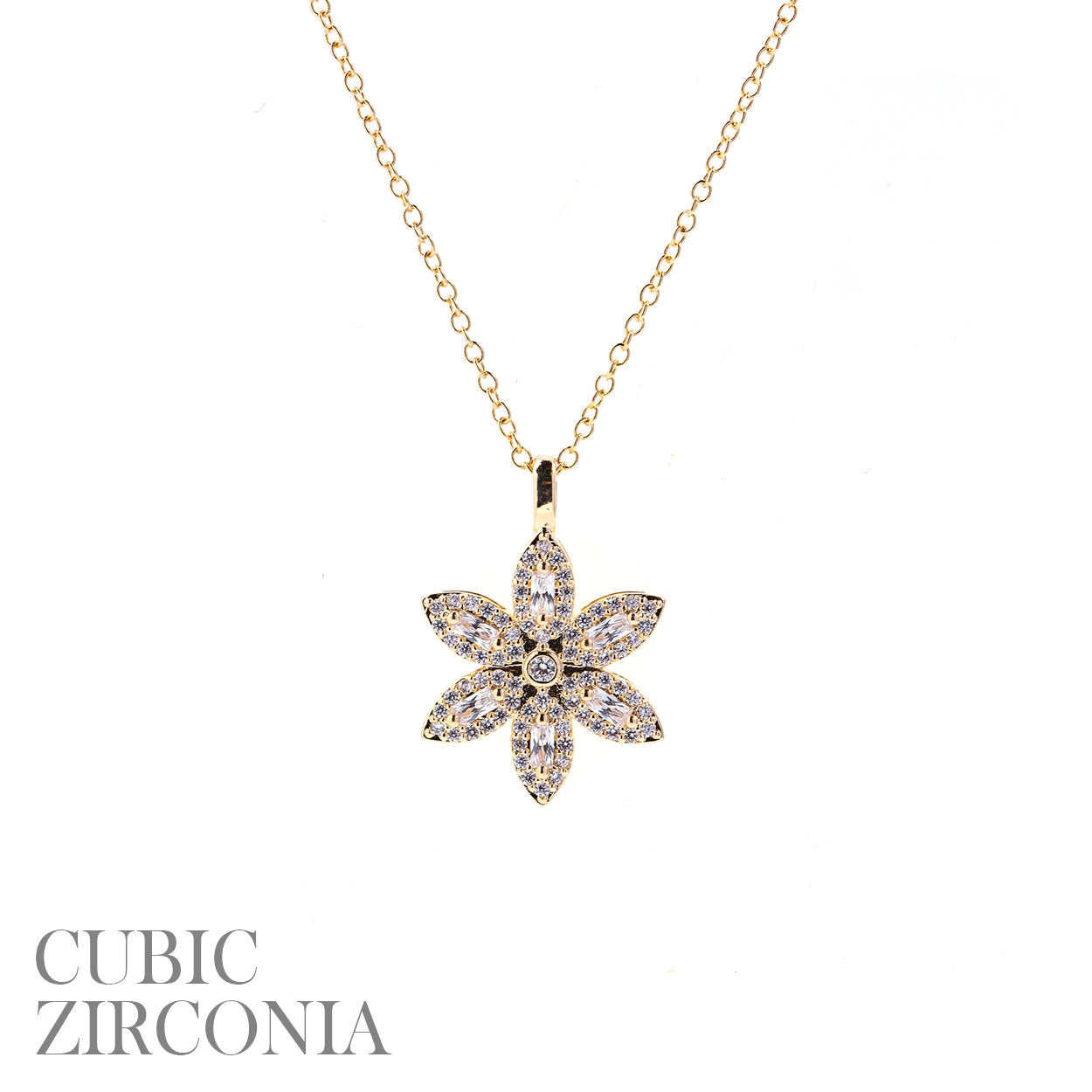 N0598 18507 Flower Pendant Necklace
