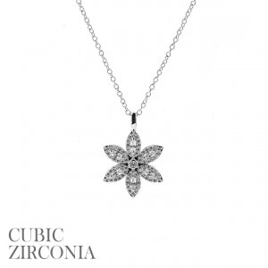 N0598 18507 Flower Pendant Necklace