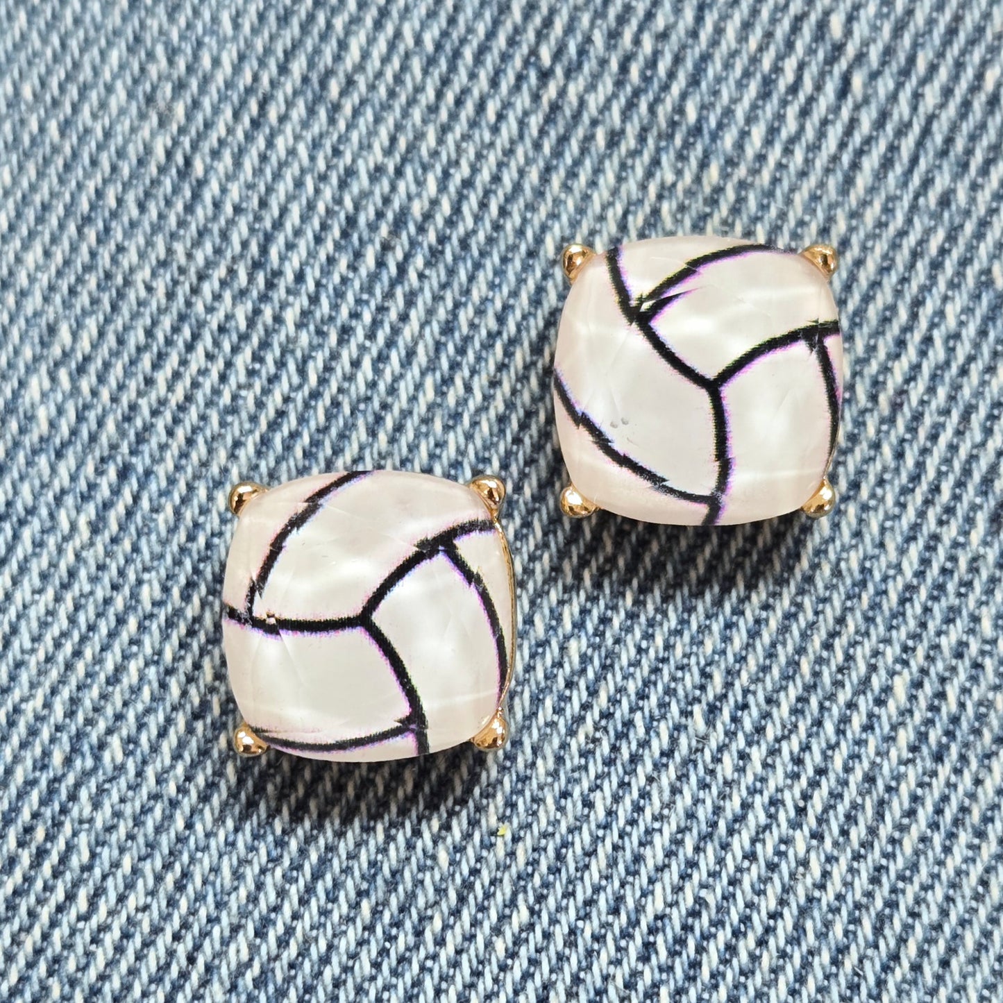 E1300 VER5423 Sports Ball Design Stud Earrings