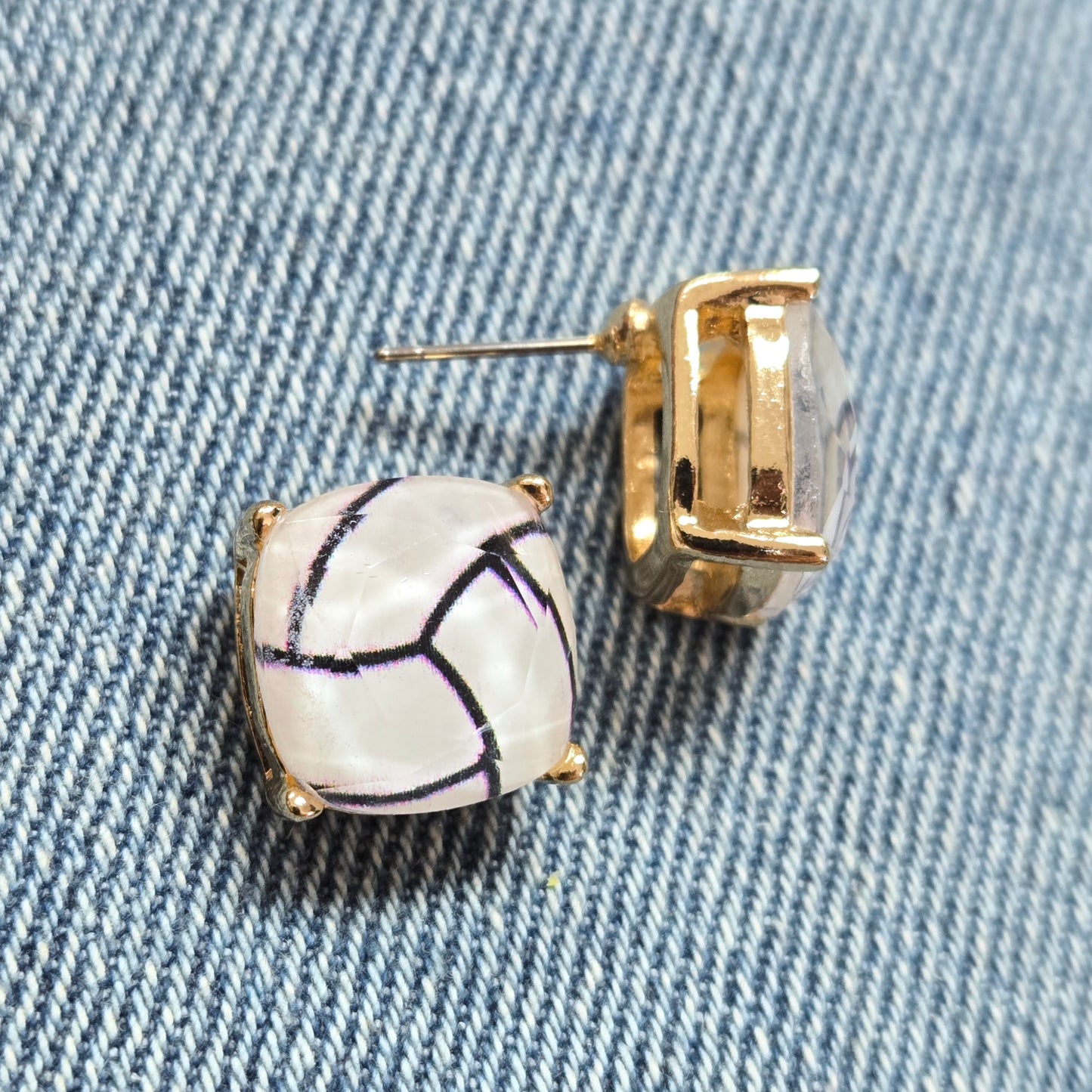 E1300 VER5423 Sports Ball Design Stud Earrings