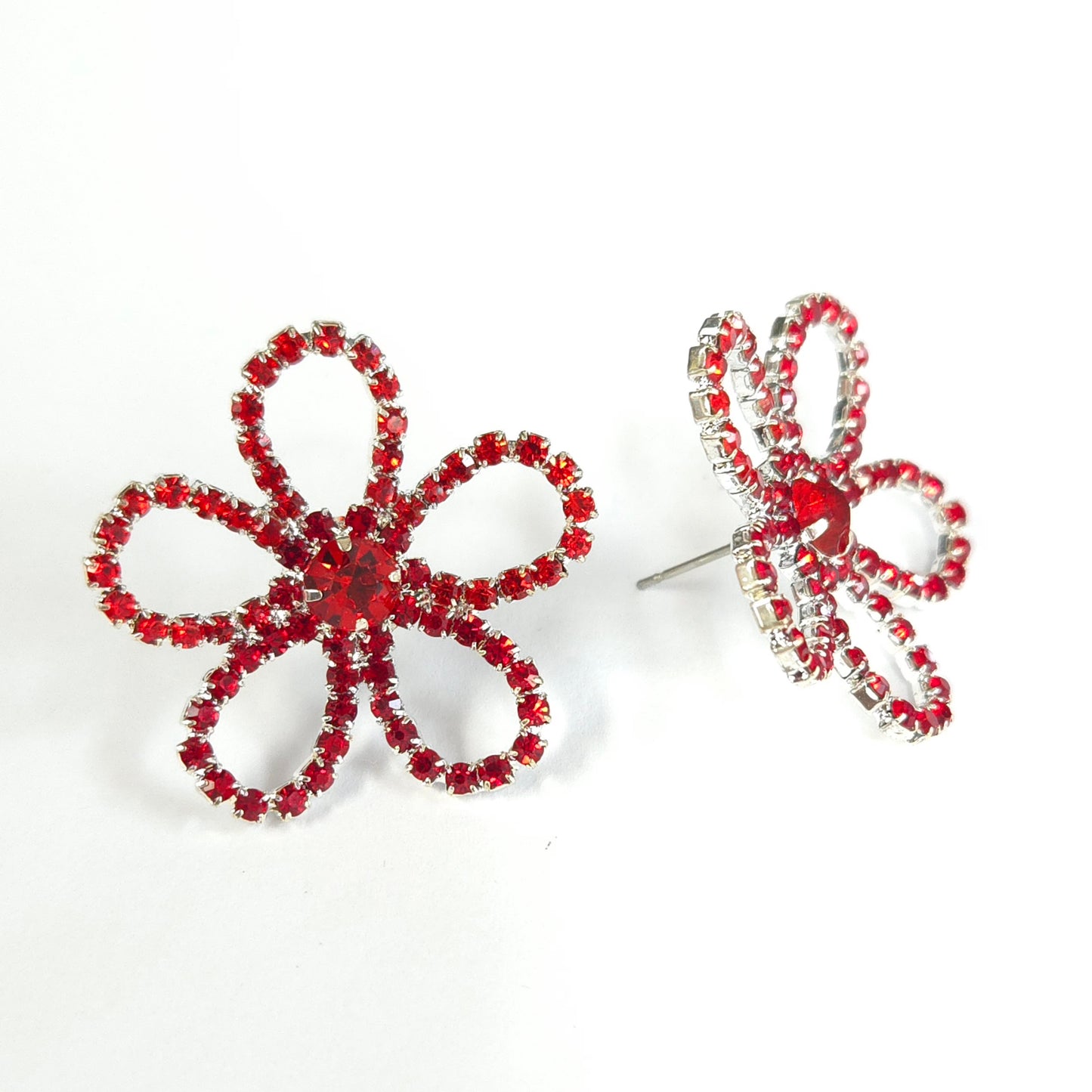 E1524 25991 Flower Drop Post Earrings