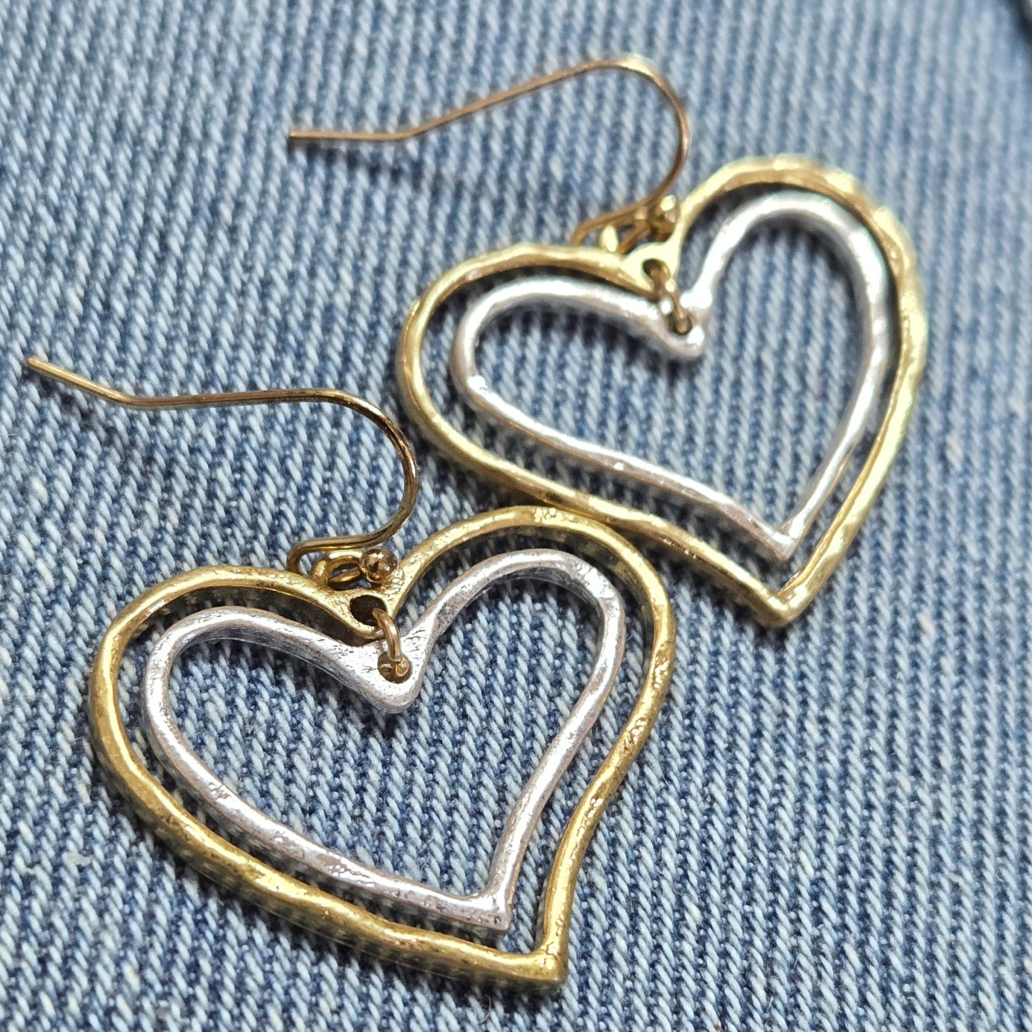E1345 24945 Heart Love Design Drop Dangle Hook Earrings