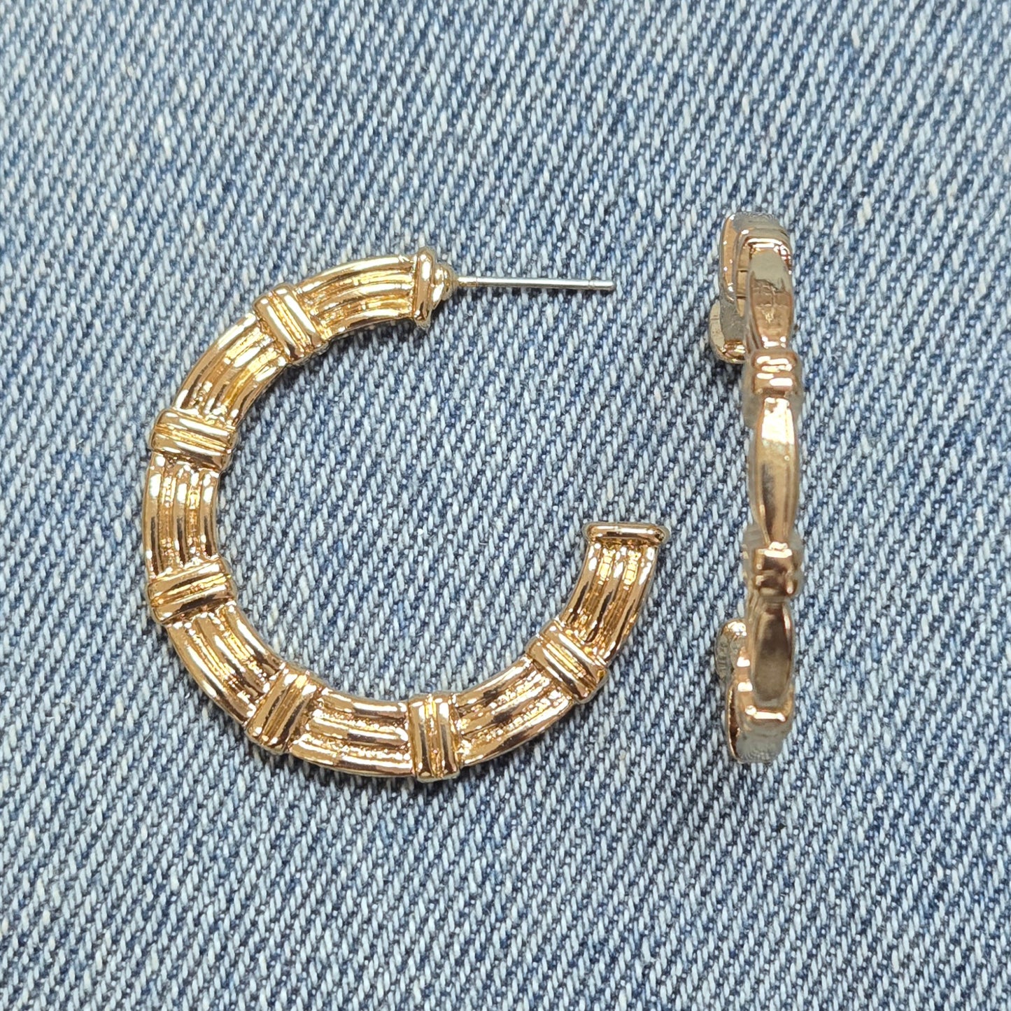 E1328 25E1768 Drop Post Hoop Earrings