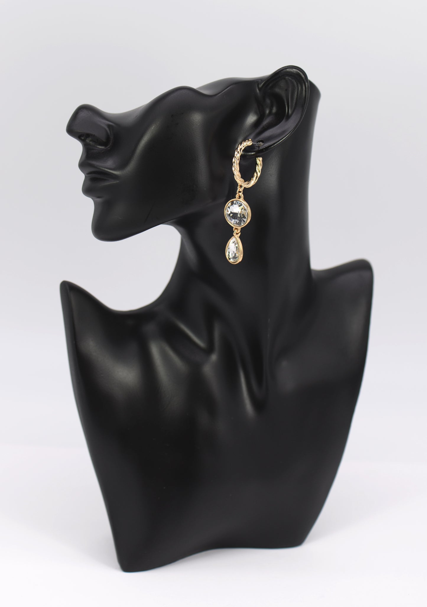 E0937 | Double Crystal Drop Earrings | 25E1798