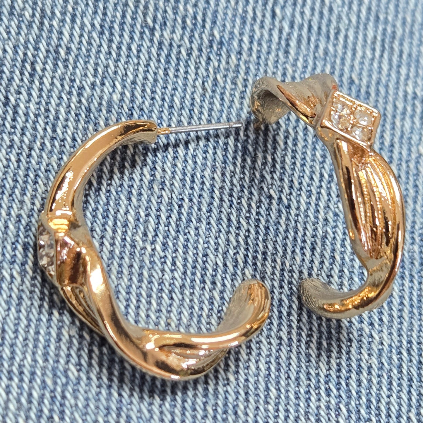 E1354 25E3076 Open Oval Drop Post Hoop Earrings