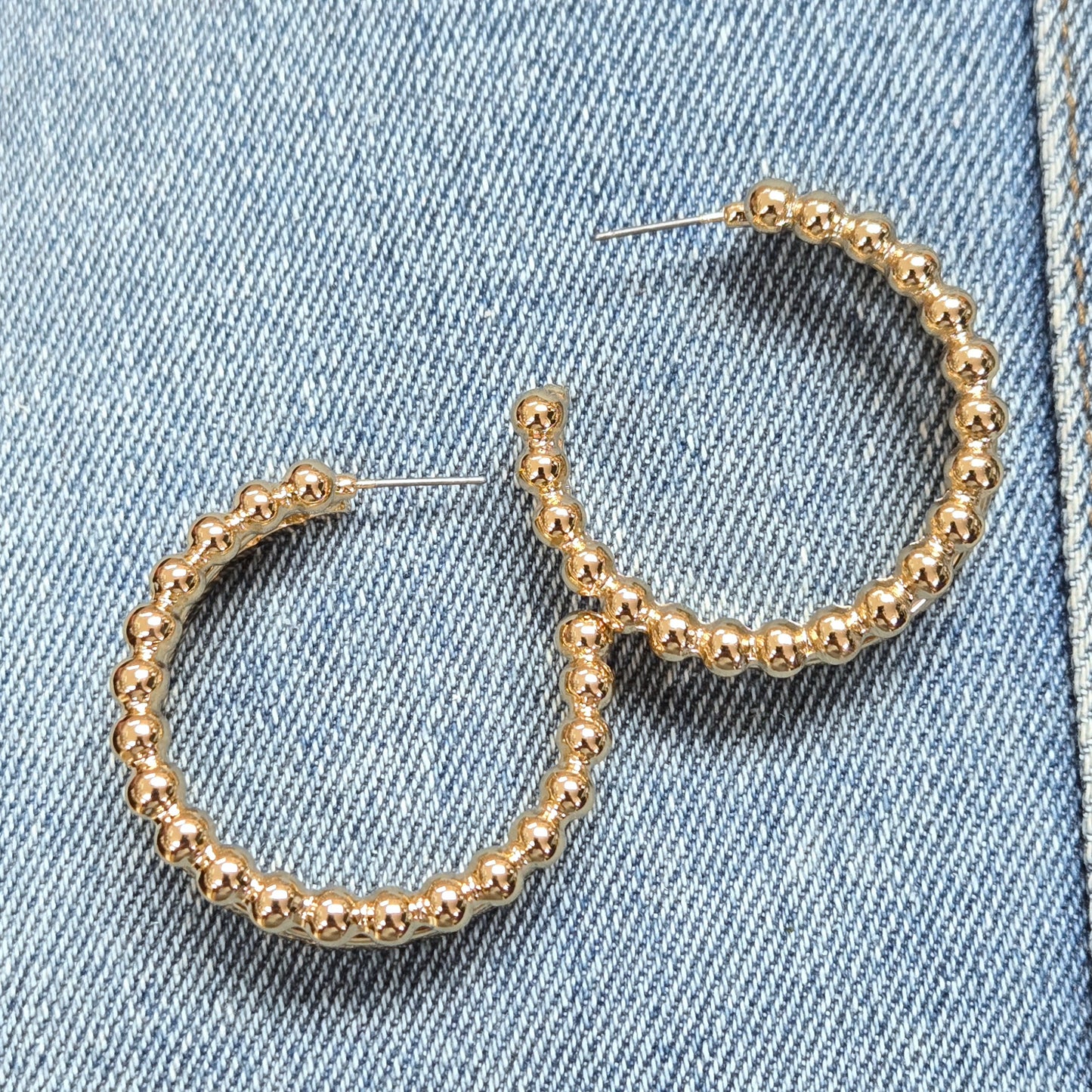 E1325 25E3457 Drop Post Hoop Earrings