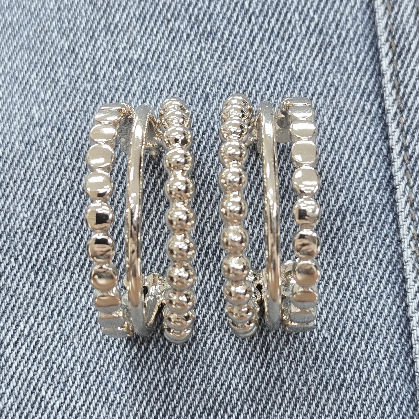 E1325 25E3457 Drop Post Hoop Earrings