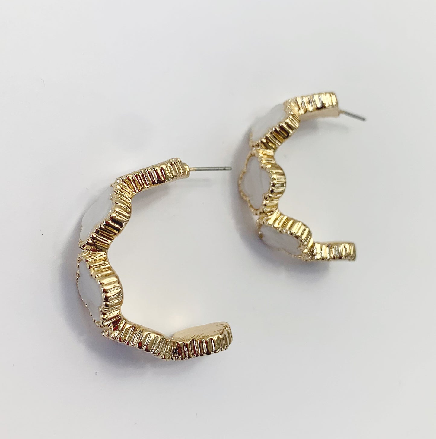 Floral Hoop Earrings | E0037