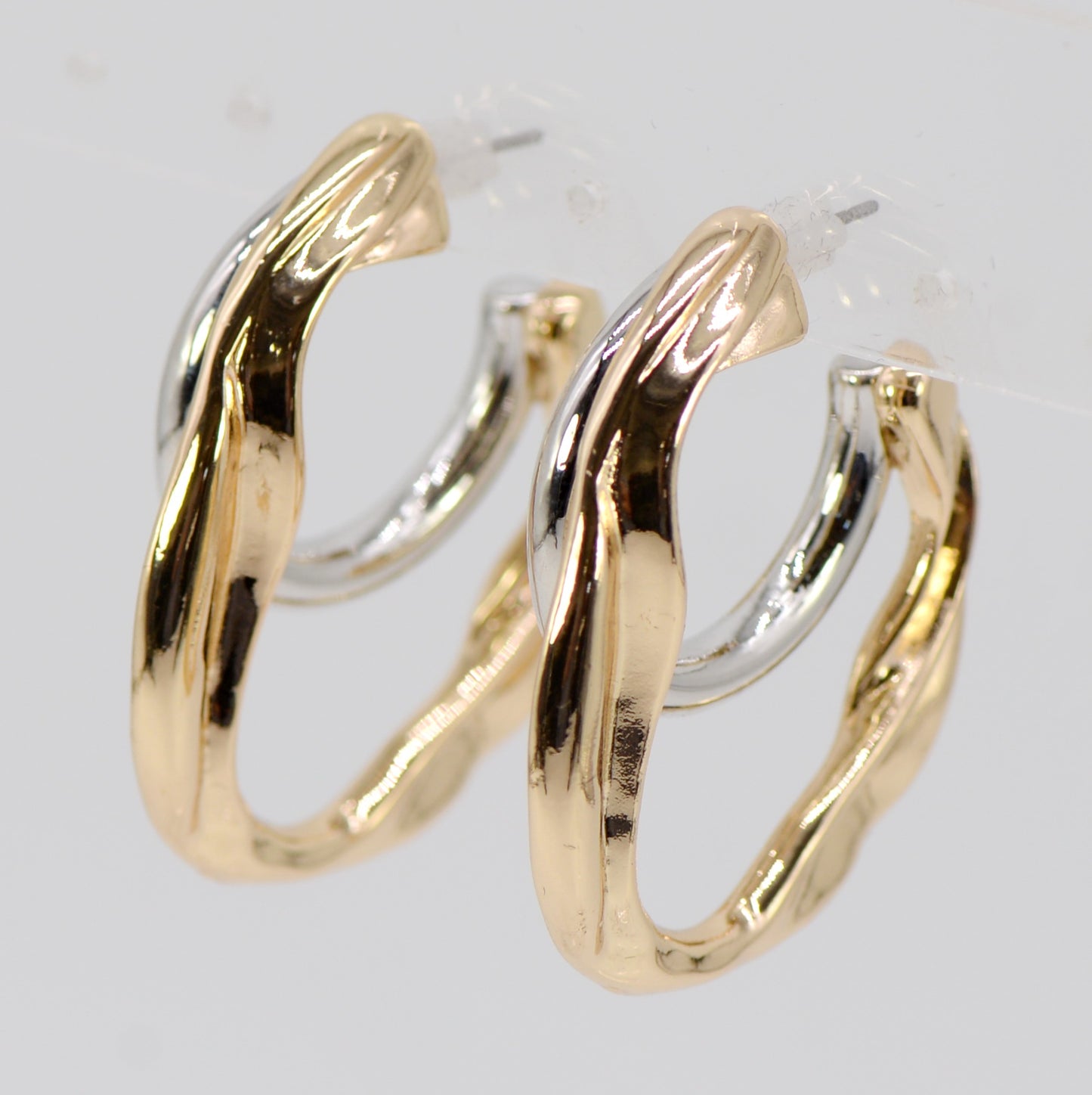 Sculpted Double Hoop Earrings | E0489