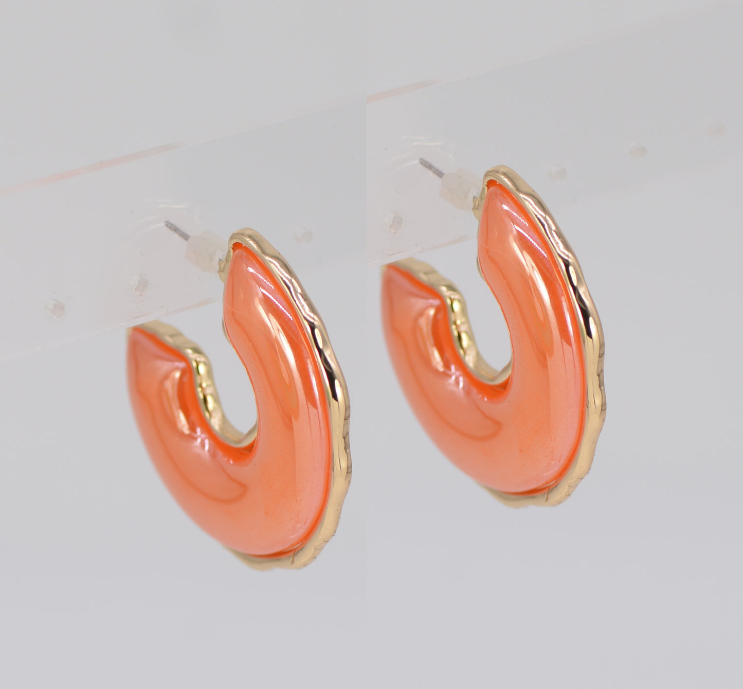 E0877 25E5622 Open Circle Hoop Post Earrings