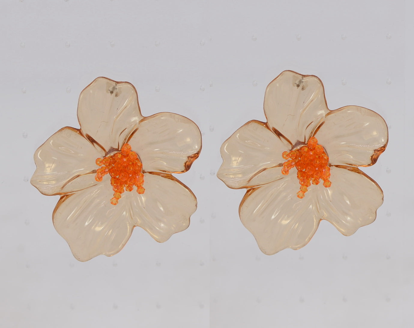 E0272 | Resin Bloom Statement Earrings | 25E6677