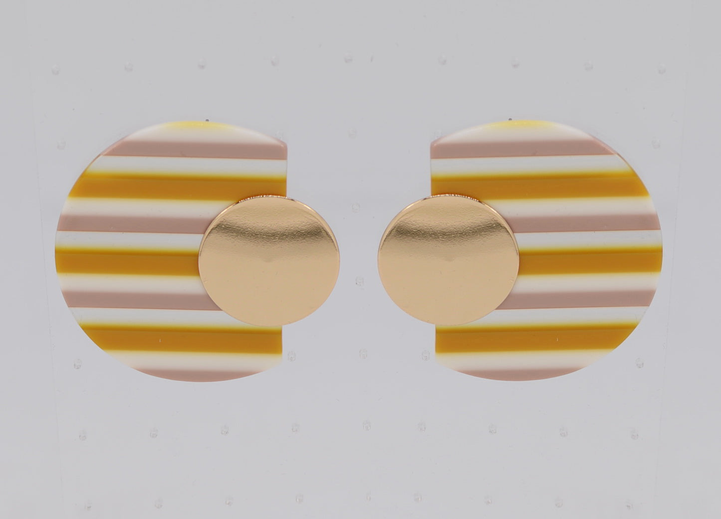 E2494 | Striped Geometric Drop Earrings | 25E7010