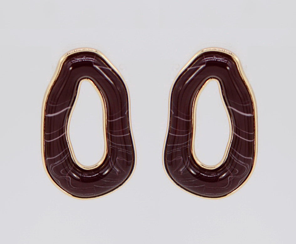 E2502 | Organic Open Hoop Earrings | 25E7240