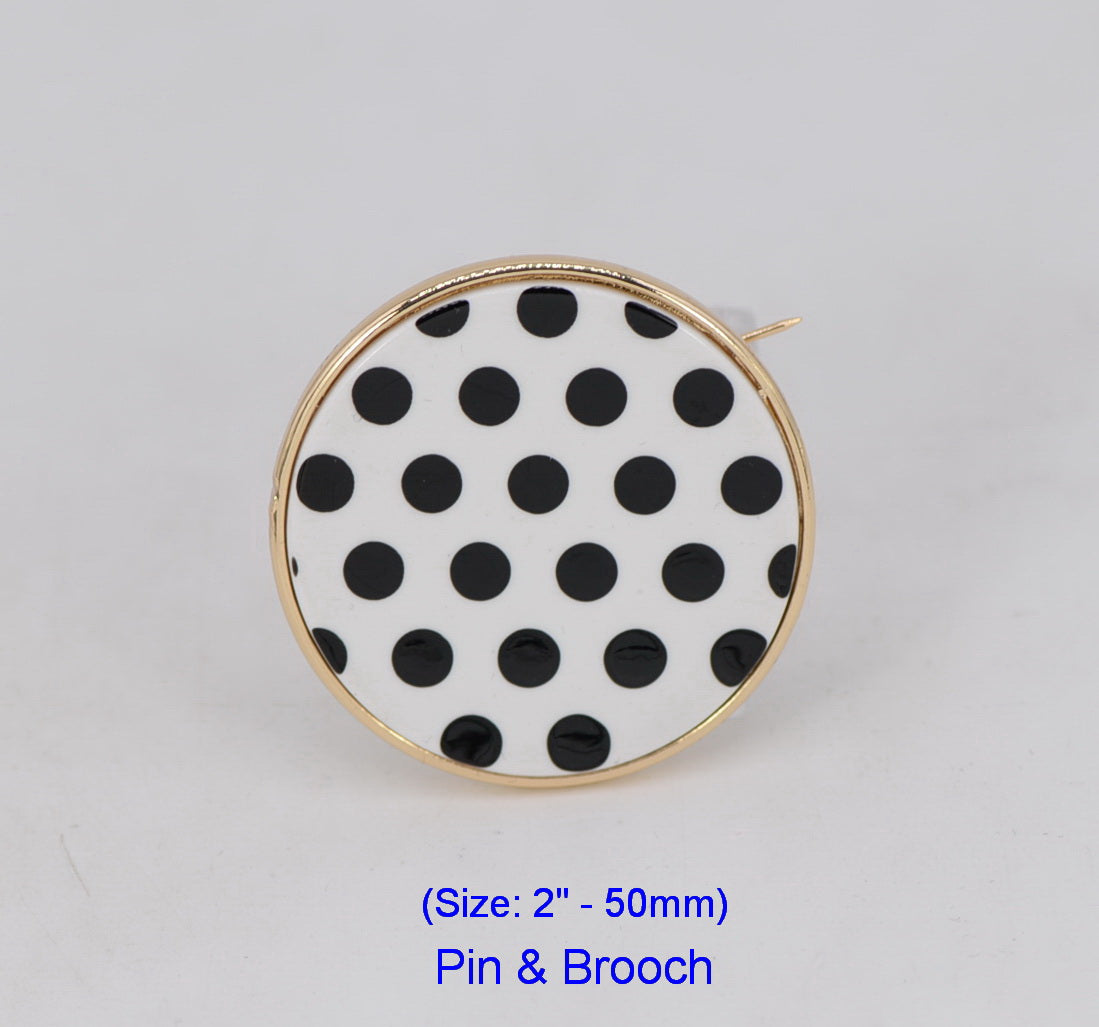 BR0461 | Retro Polka Dot Brooch | 25P1117