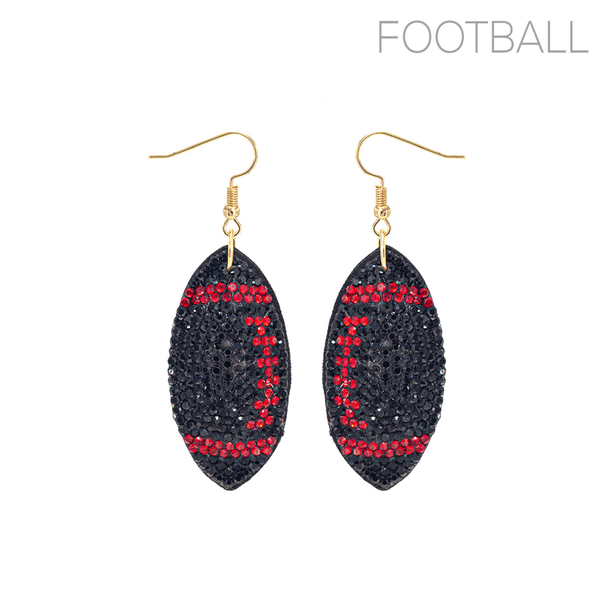 Football Rhinestone Earrings | E1573