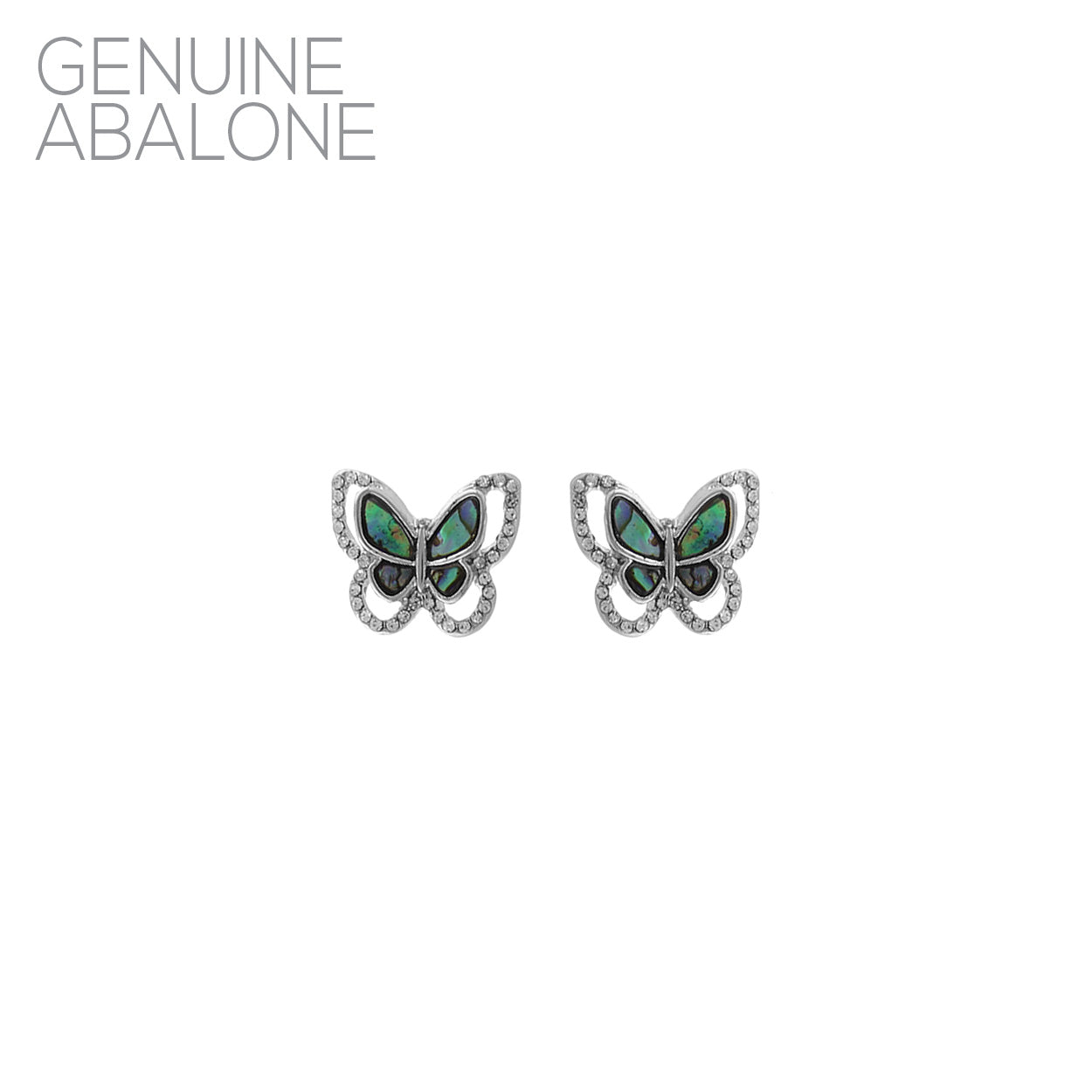 E1446 27455 Butterfly Stud Earrings