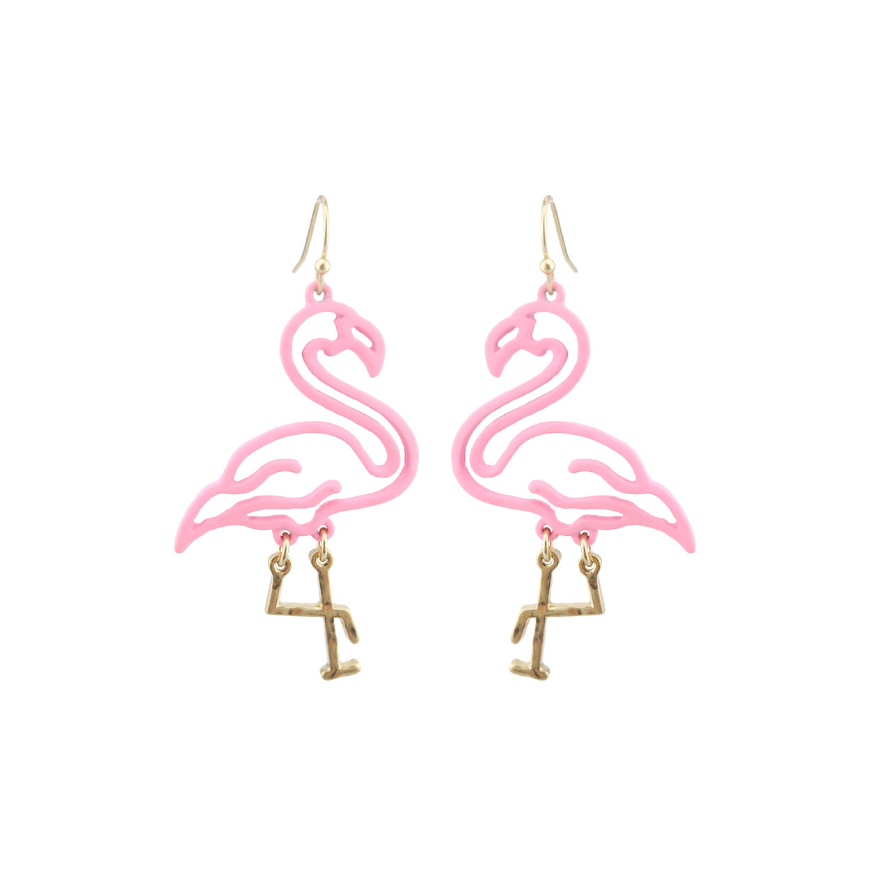 E1341 27628 Flamingo Dangle Earrings