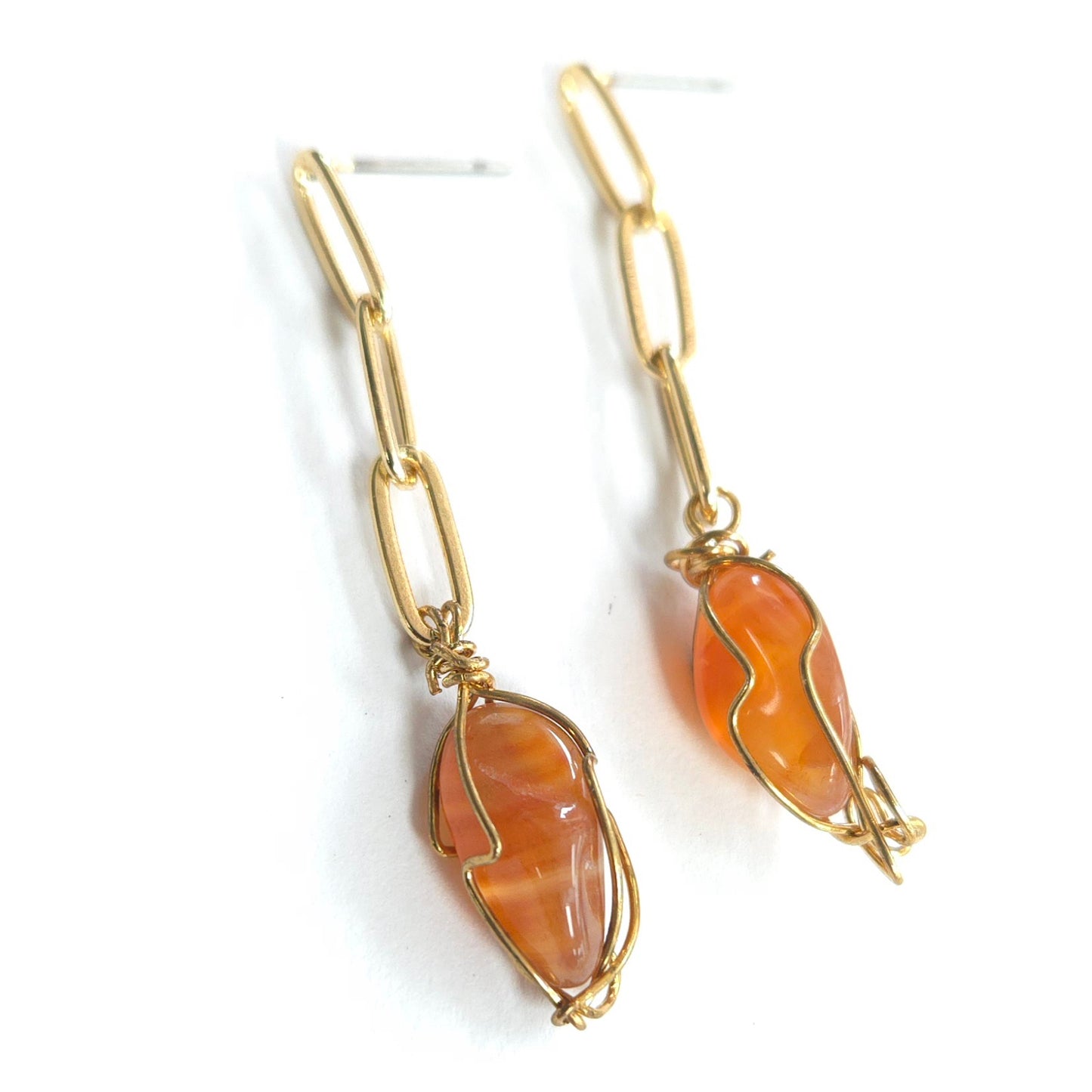E1523 27909 Stone Dangle Earrings