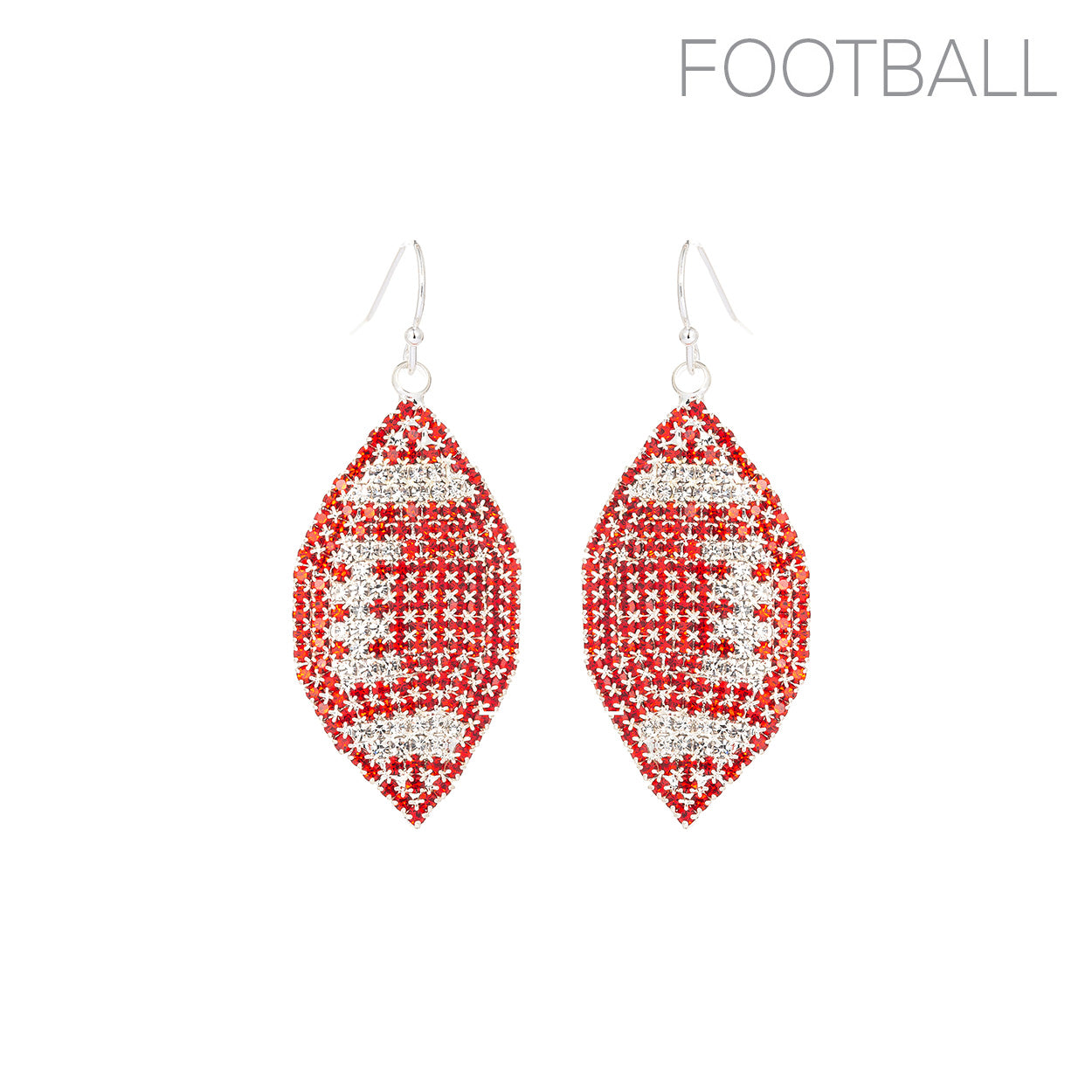 E1574 27943 Football Dangle Earrings