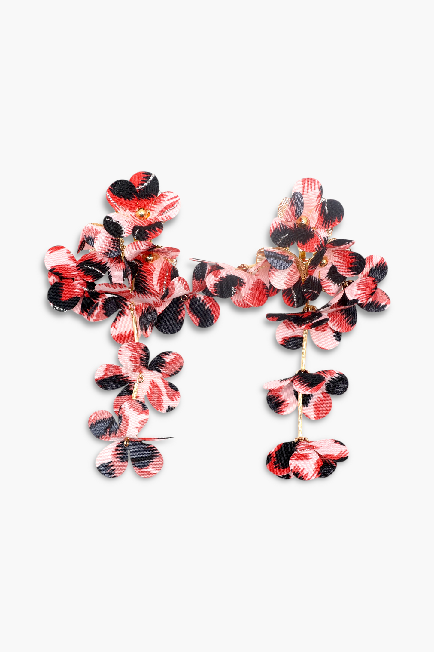 E2106 | Floral Fabric Drop Earrings | FG2433