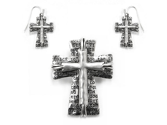 Serenity Cross Pendant Set