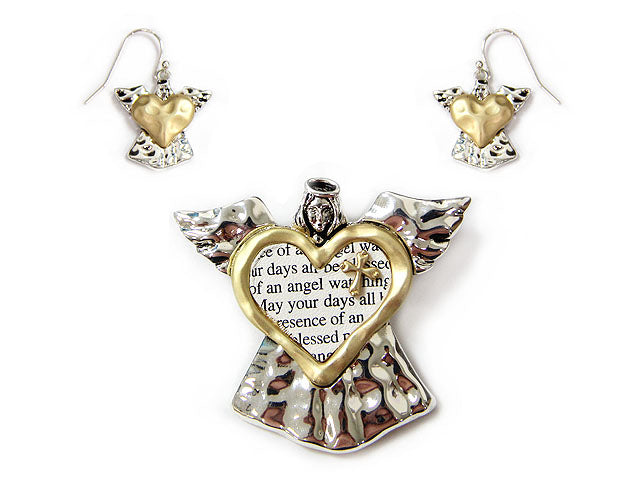 Angel Heart Pendant Set
