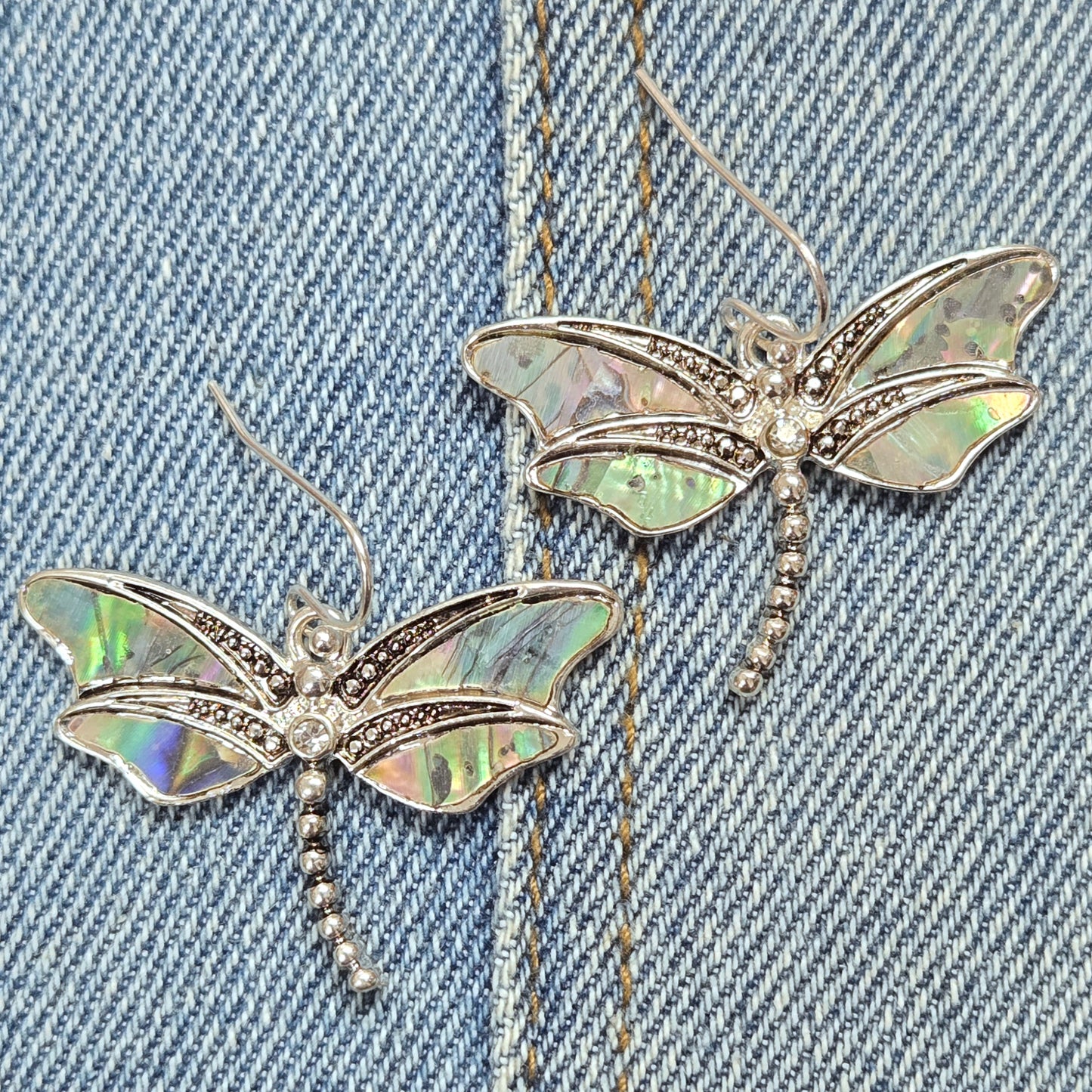 E1080 AE0425 Animal Dragonfly Shape Drop Dangle Earrings