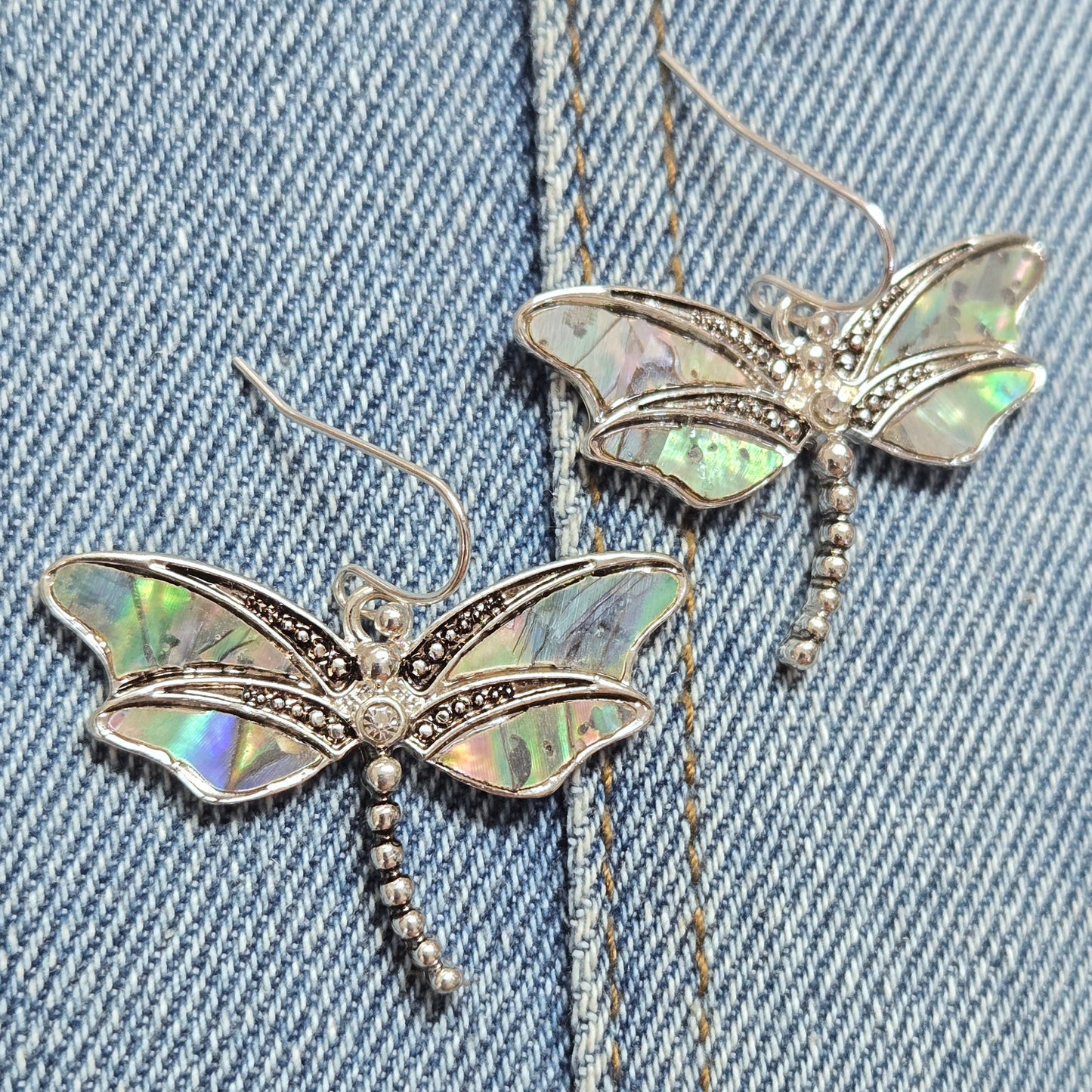 E1080 AE0425 Animal Dragonfly Shape Drop Dangle Earrings