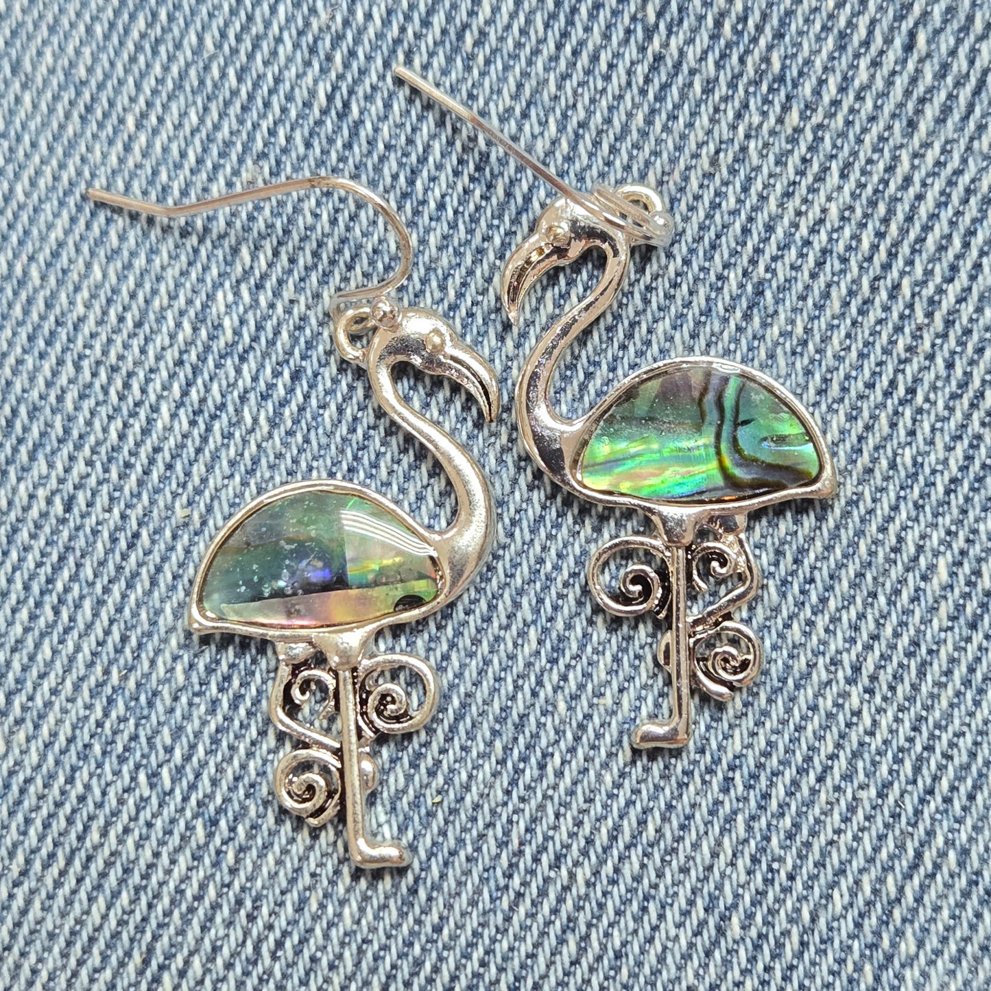 E1335 AE3895 Flamingo Dangle Earrings