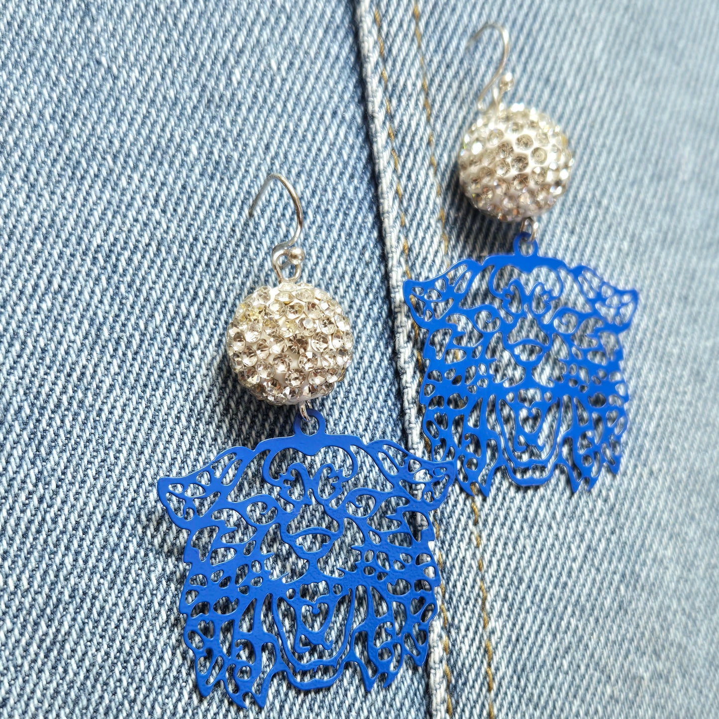 E1073 AE4011 Thin Metal Animal Design Drop Dangle Earrings