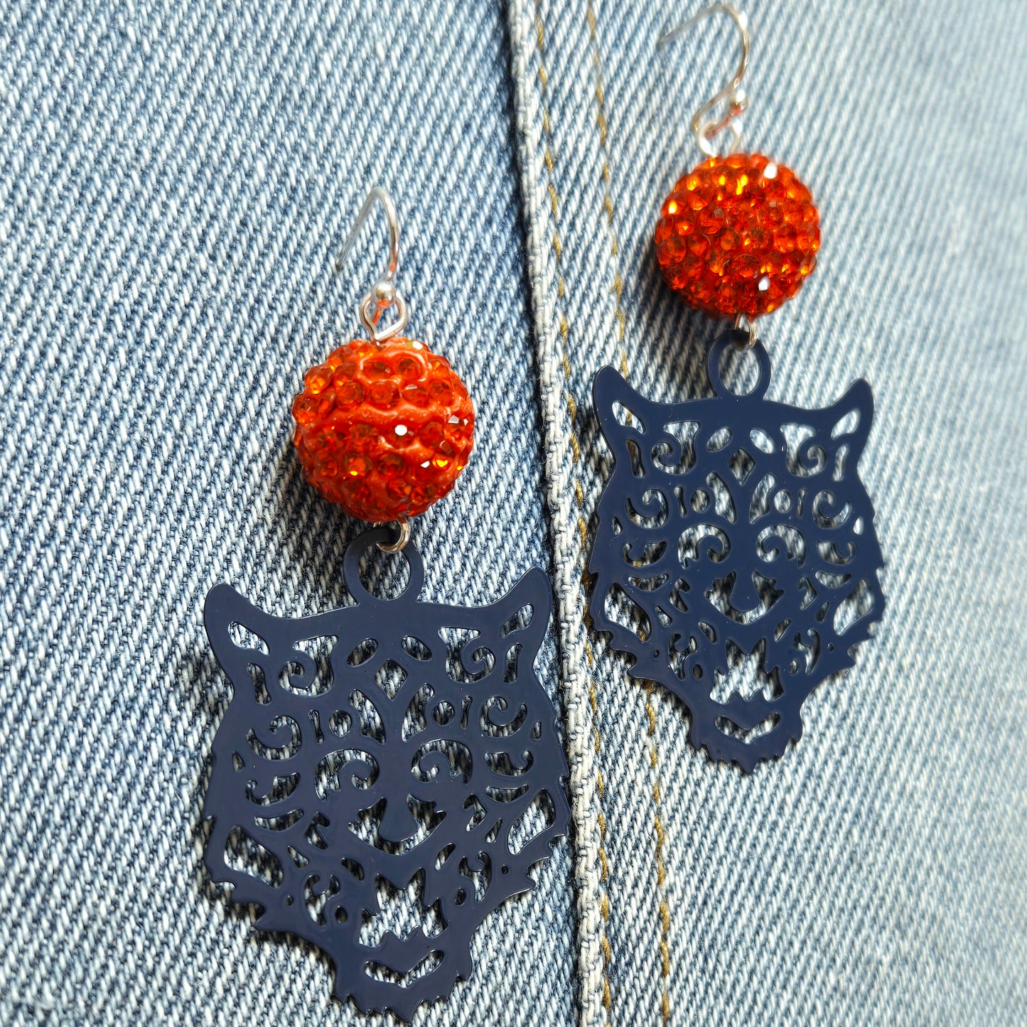 E1074 AE4013 Thin Metal Animal Design Drop Dangle Earrings