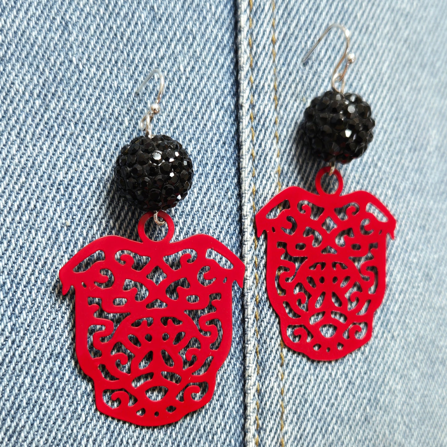 E1076 AE4014 Thin Metal Animal Design Drop Dangle Earrings