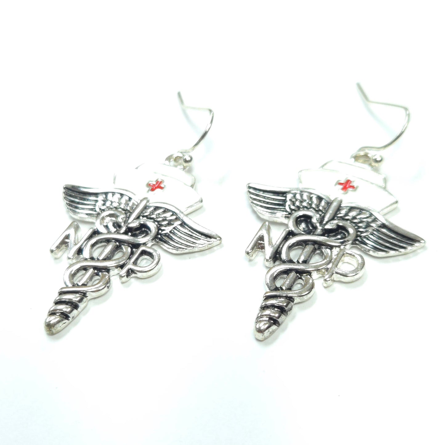 E1961 | Caduceus Symbol Drop Earrings | AE4140