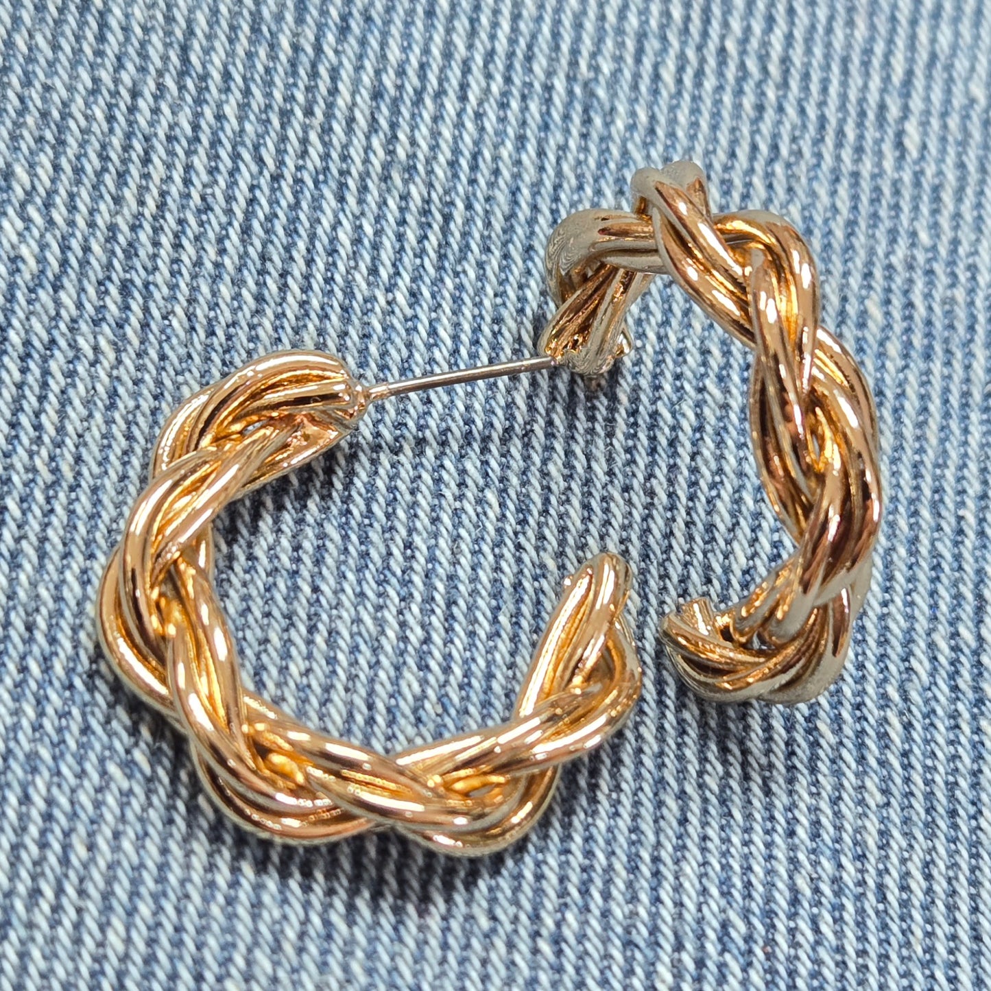 E1392 AE4195 Circle Drop Post Hoop Earrings