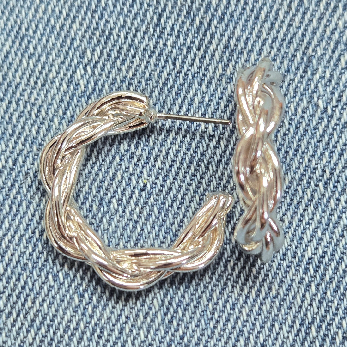 E1392 AE4195 Circle Drop Post Hoop Earrings