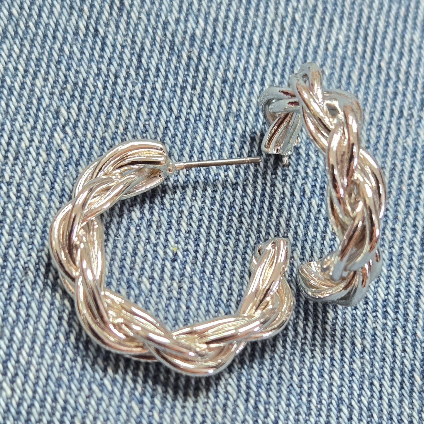 E1392 AE4195 Circle Drop Post Hoop Earrings