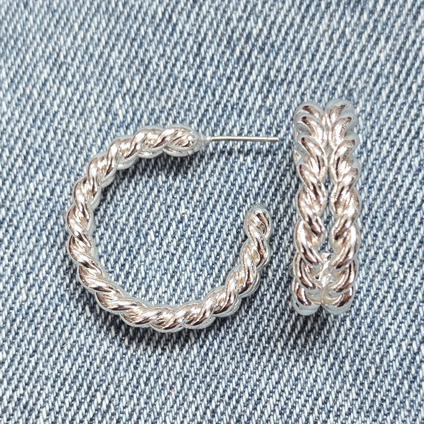 E1394 AE4196 Drop Post Hoop Earrings
