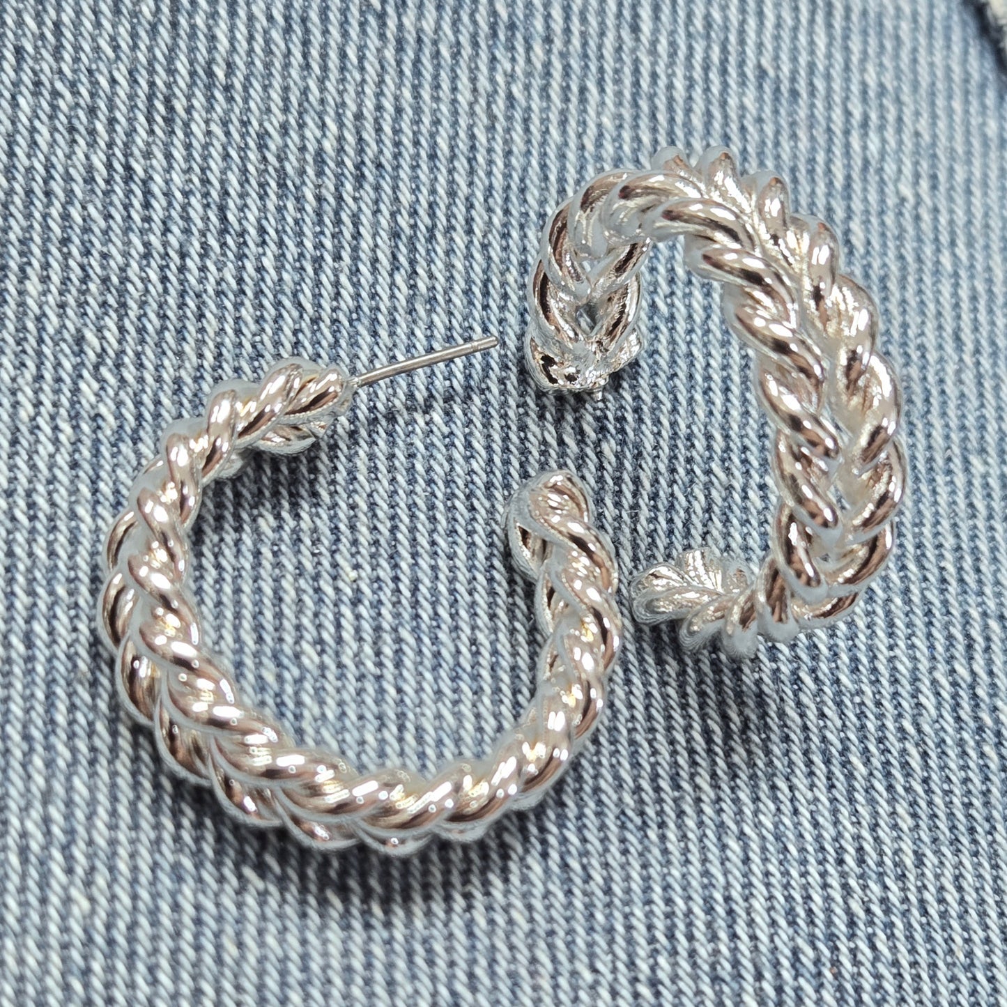 E1394 AE4196 Drop Post Hoop Earrings