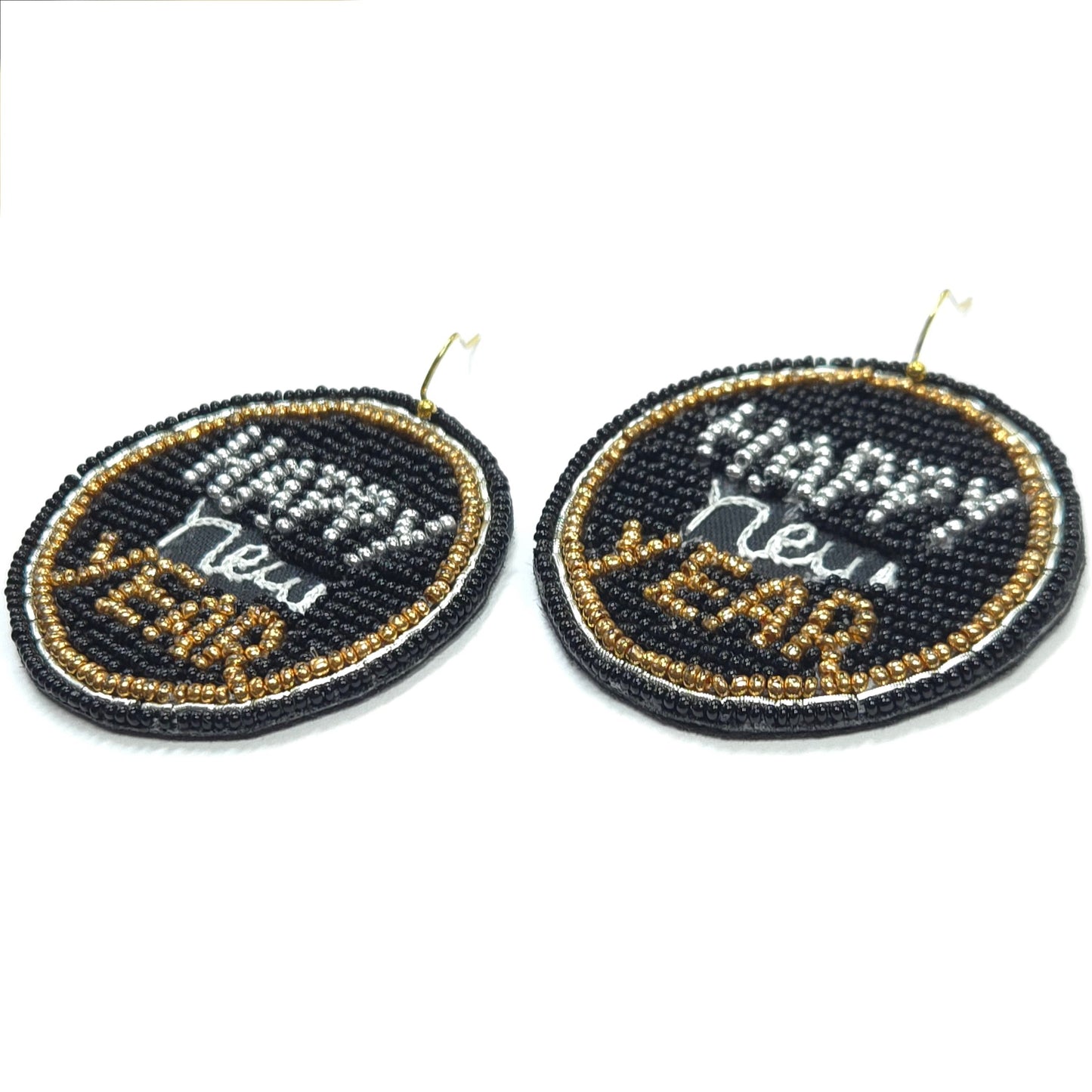 E1964 AE6374 Happy New Year Earrings