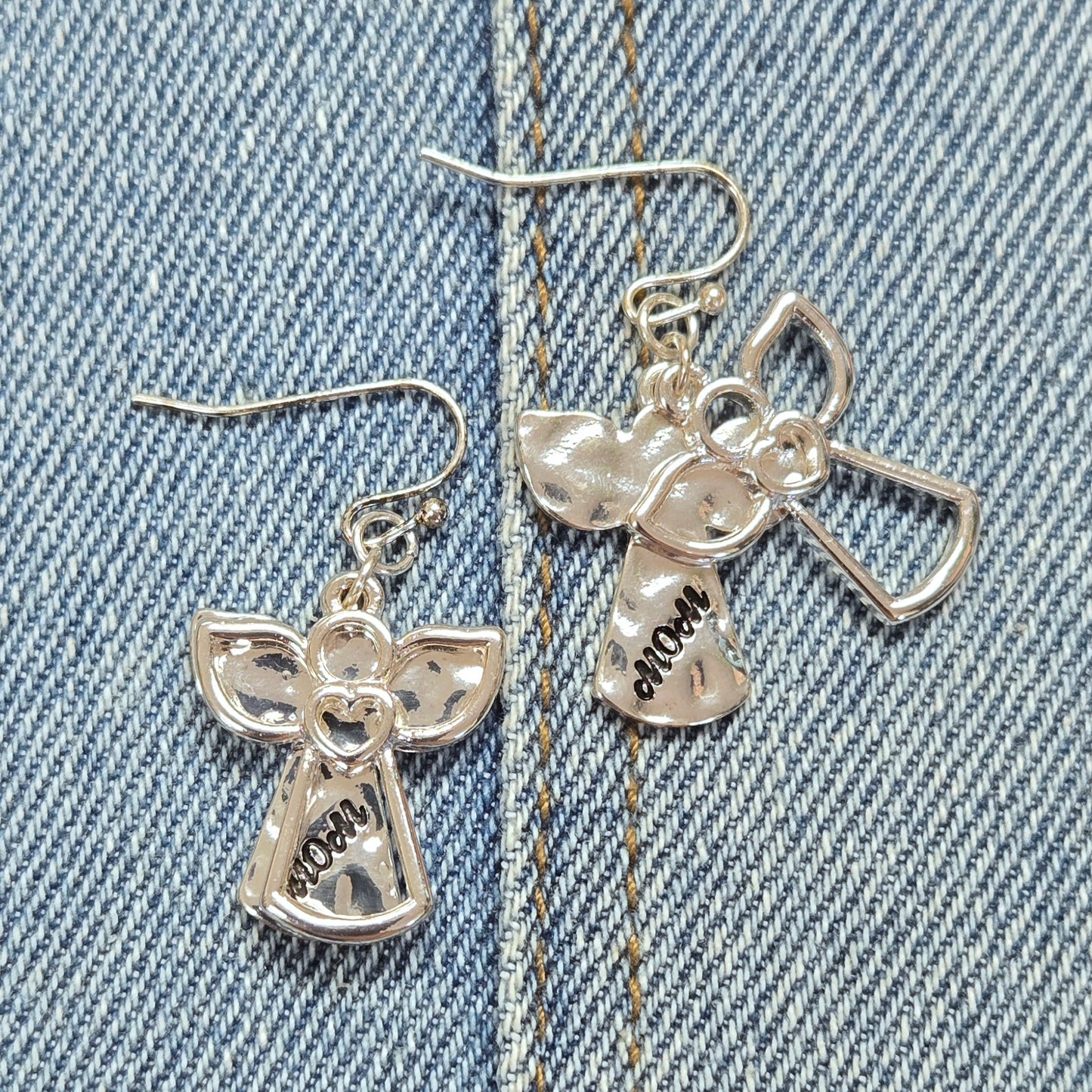 E1083 AE6848 Angel Design Drop Dangle Earrings