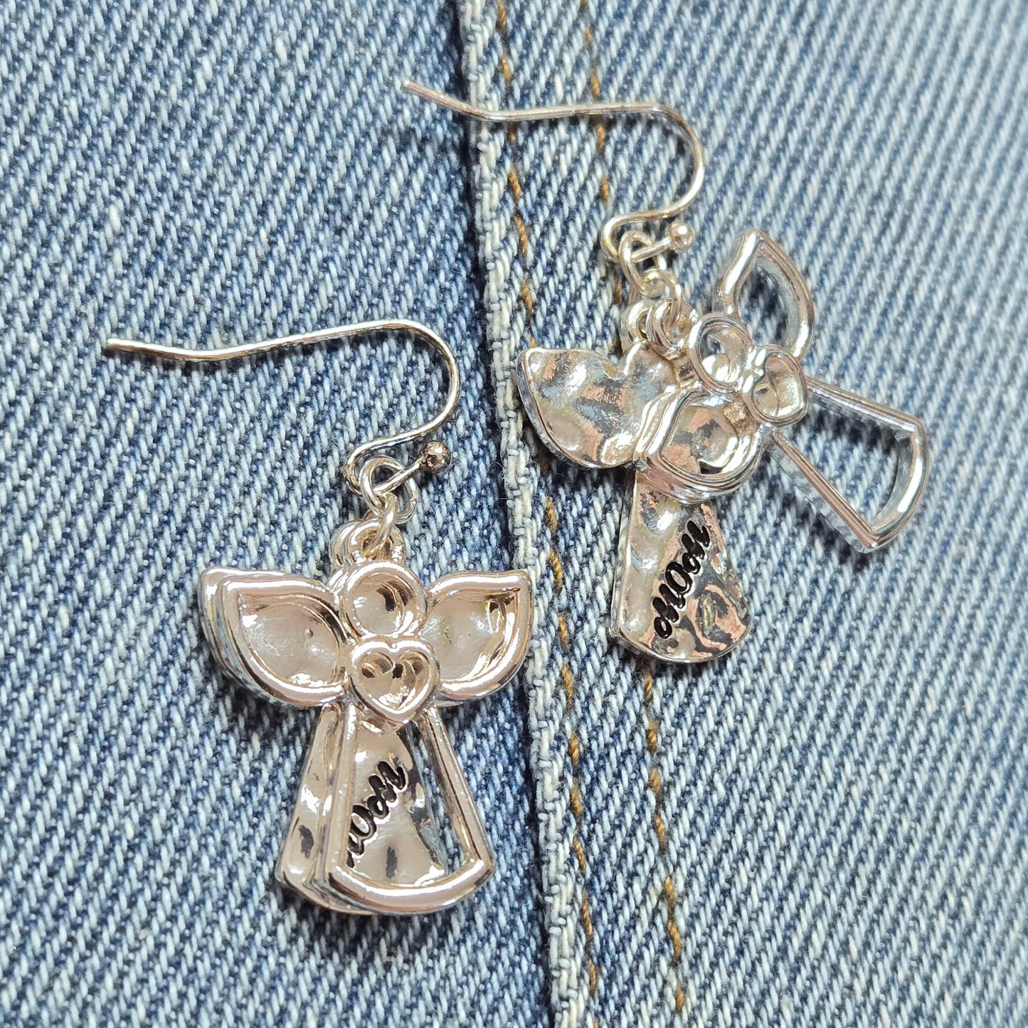 E1083 AE6848 Angel Design Drop Dangle Earrings