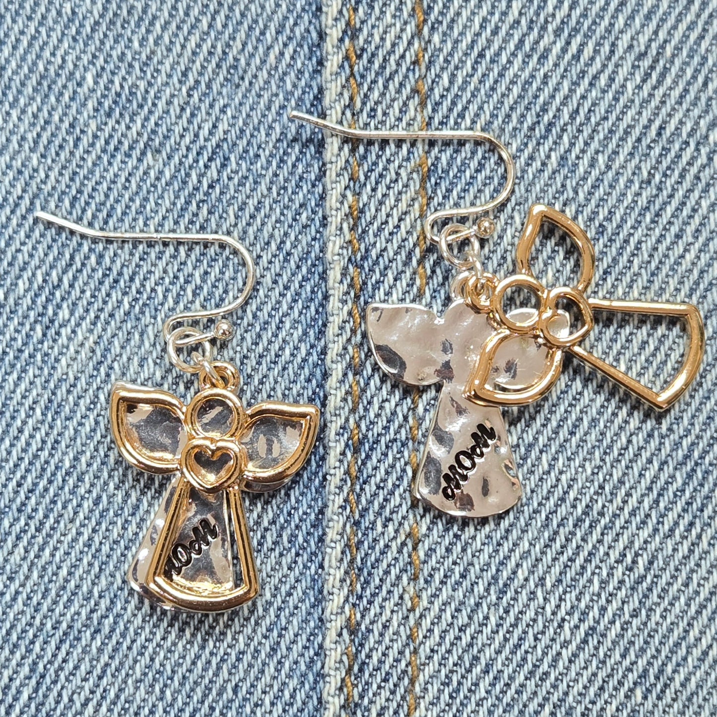 E1083 AE6848 Angel Design Drop Dangle Earrings