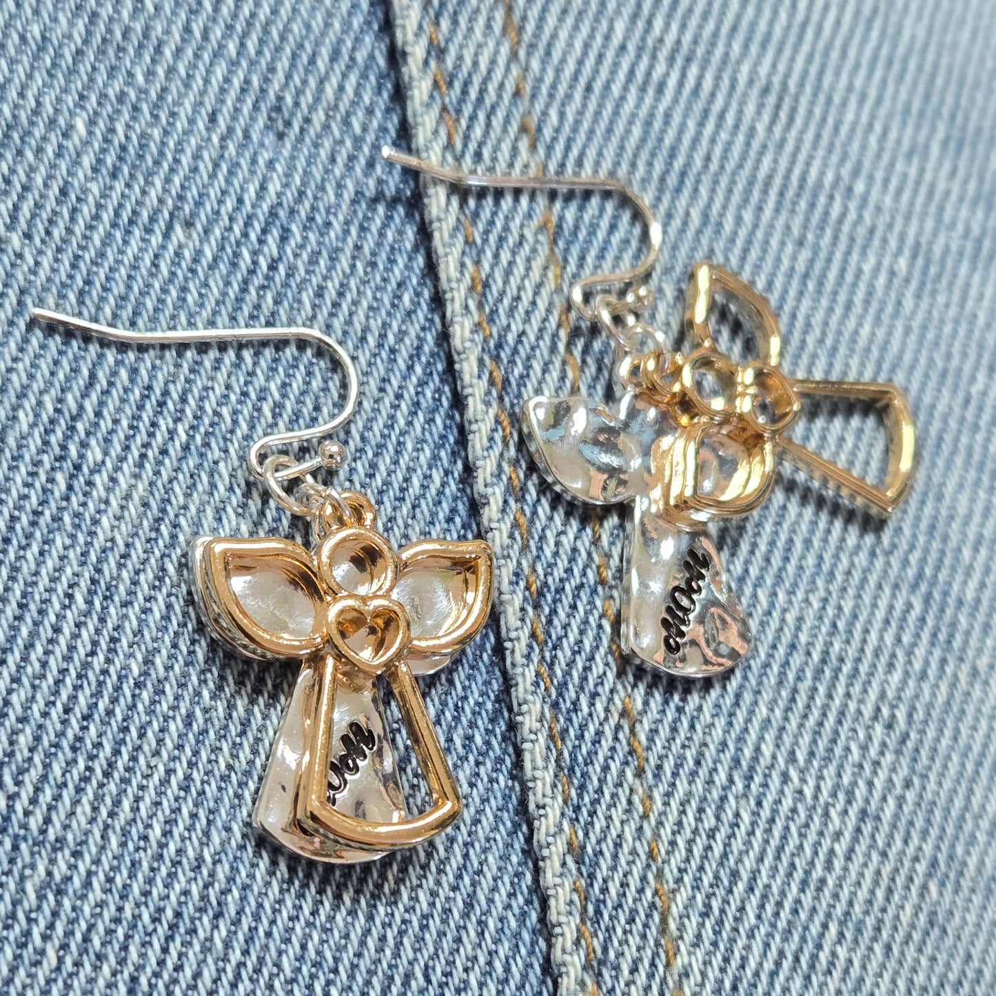 E1083 AE6848 Angel Design Drop Dangle Earrings