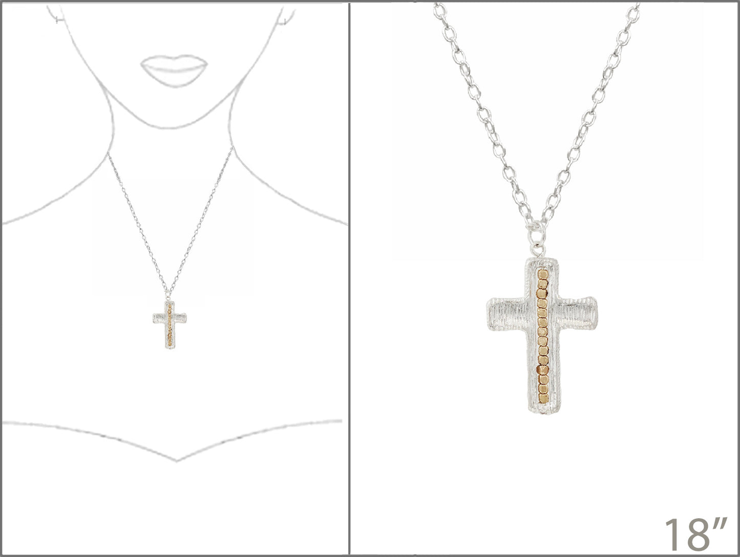 N0655 AN3856 Cross Necklace