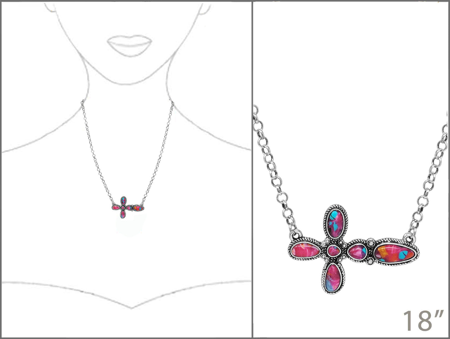 N0696 AN4741 Cross Necklace