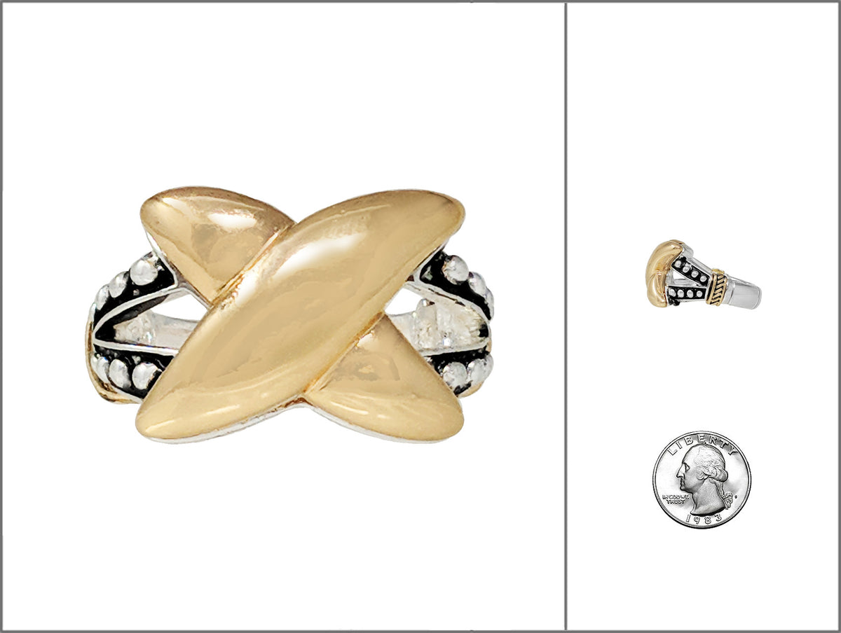 Sculptural Crossover Ring | R0003